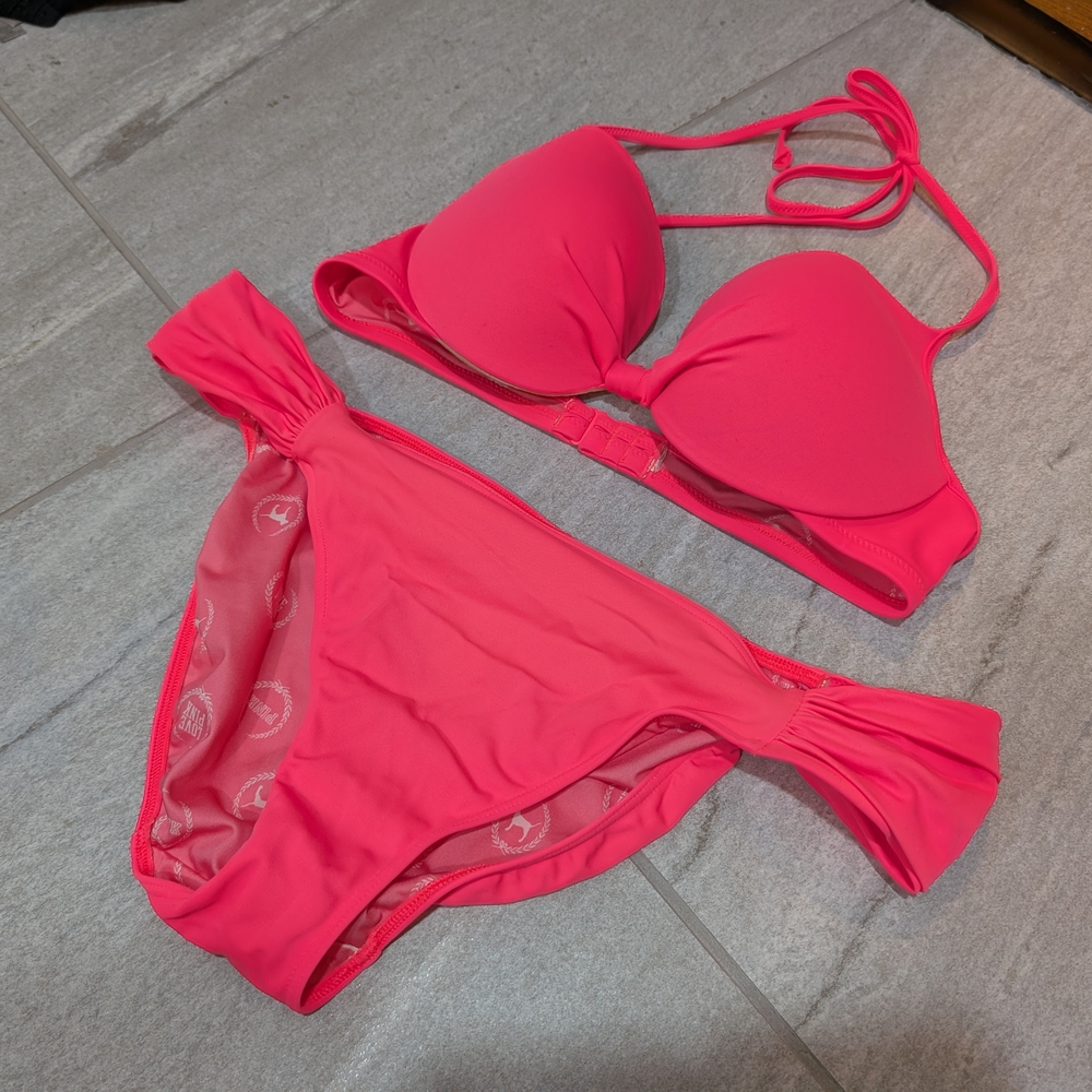 Vibrant Pink Women's Bikini Set